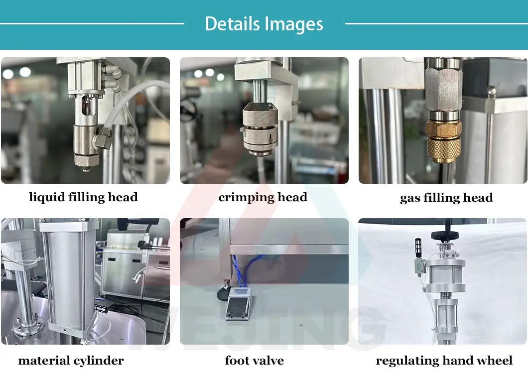 Split type semi-automatic aerosol filling machine