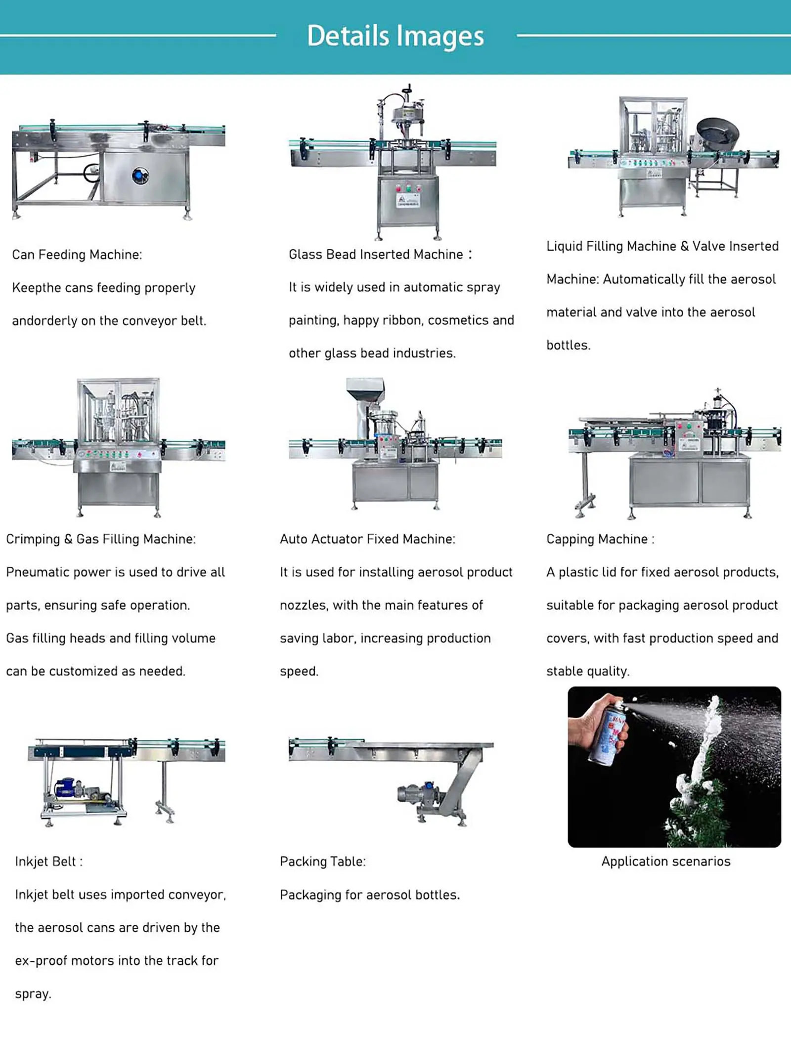 QGJ70 Automatic aerosol filling machine for snow spray paint products