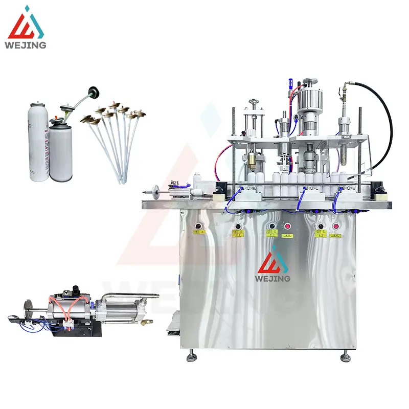 4 in 1 Aerosol Filling Crimping Machine